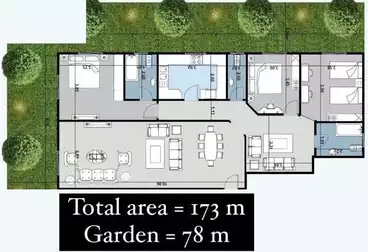 An area of 173 meters, with a garden of 78 meters, in front of Beit Al Watan, Fifth Settlement, First District