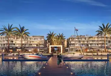 شالية 153متر اطلالة مميزة علي حمام السباحة للبيع Address Marassi Golf Resort