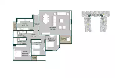 Apartments For sale - 3 rooms - floor 1