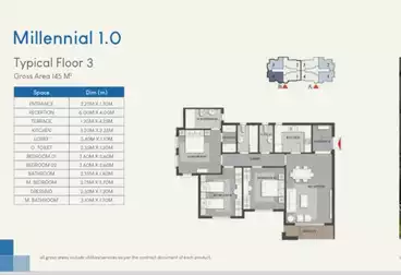 Apartments For sale - 3 rooms - floor 3