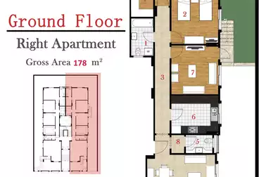 Apartment with Garden For sale - 3 rooms - floor 0