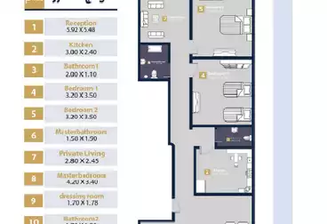 undefined undefined - 3 rooms - floor 3