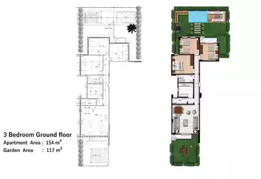 Apartment with Garden For sale - 3 rooms - floor 0