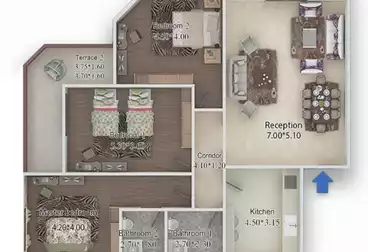 Apartments For sale - 3 rooms - floor 2