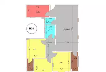 Apartments For sale - 3 rooms - floor 10