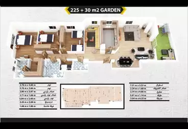 Apartment with Garden For sale - 3 rooms - floor 0