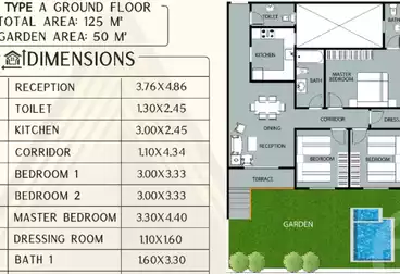 Apartment with Garden For sale - 3 rooms - floor 0