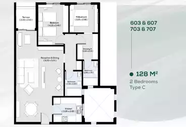 Apartments For sale - 2 rooms - floor 5