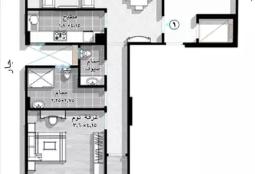 undefined undefined - 3 rooms - floor 8