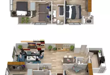 undefined undefined - 3 غرف - بالدور 2