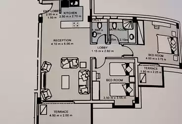 شقق للبيع - 2 غرف - بالدور 1