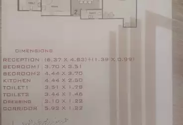 عقارات للبيع - 2 غرف - بالدور 5