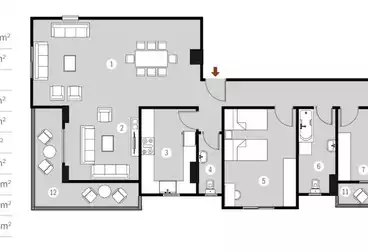 Apartments For sale - 3 rooms - floor 1