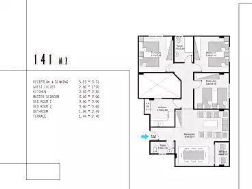 Apartments For sale - 3 rooms - floor 3
