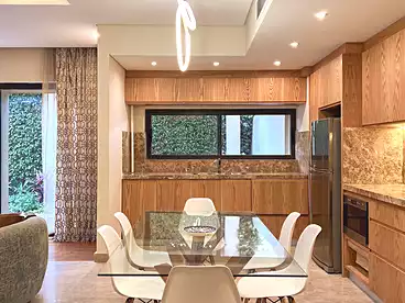Apartment with Garden For rent in Lake View Residence - El Hazek, Compounds in New Cairo, 130 sqm