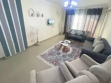 Furnished Apartment For rent in El Gaish Rd, El Mandara, 120 sqm