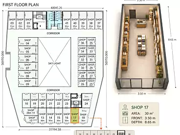 Shops For sale in Italian Square - Mousa Coast, Compounds in Hadayek October, 30 sqm