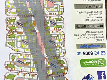 أرض مباني سكنية للبيع في أكتوبر الجديدة، 6 أكتوبر، 450 متر