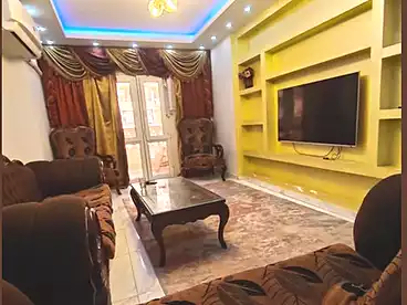 Furnished Apartment For rent in Rael St., Manshiet Ain Helwan, 90 sqm
