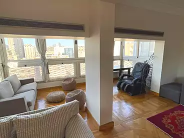 Furnished Apartment For rent in Abd El Moneam Riad St., El Mohandeseen, 200 sqm
