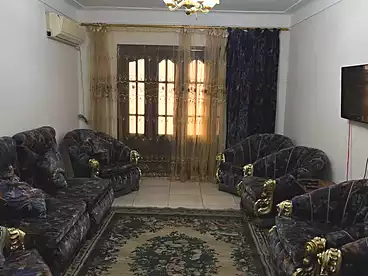 Furnished Apartment For rent in El-Gaish Rd St., Miami, 90 sqm