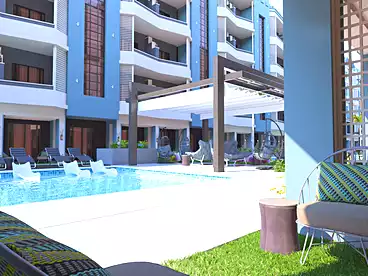 Apartments For sale in Grand Rock Resort - Al Hares, Hurghada Resorts, 45 sqm