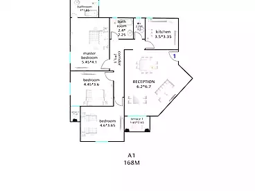 Apartments For sale in Muruj, Smouha, 168 sqm