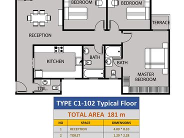 For sale - Apartment 181 M² Semi Finished in Address Home Compound - Arkan